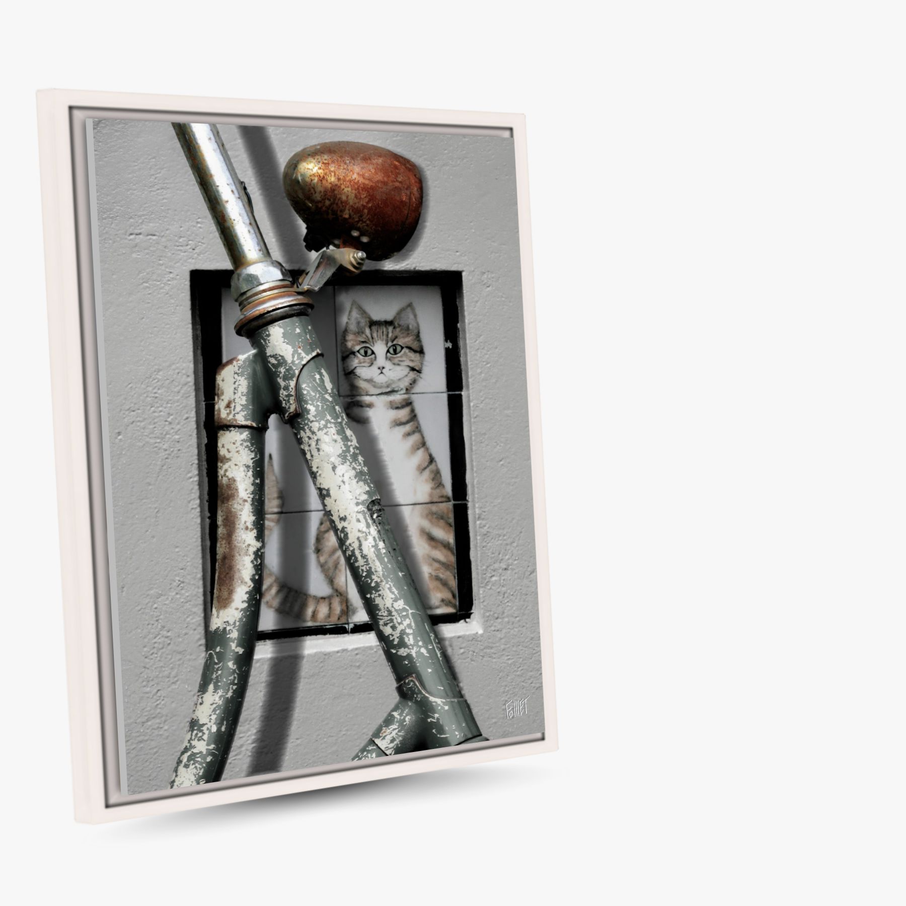 Amsterdam's bikes 3 ~ toile encadrée (40 x 60 cm) – Image 2