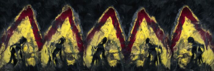 men at work ~ affiche (120 x 40 cm)