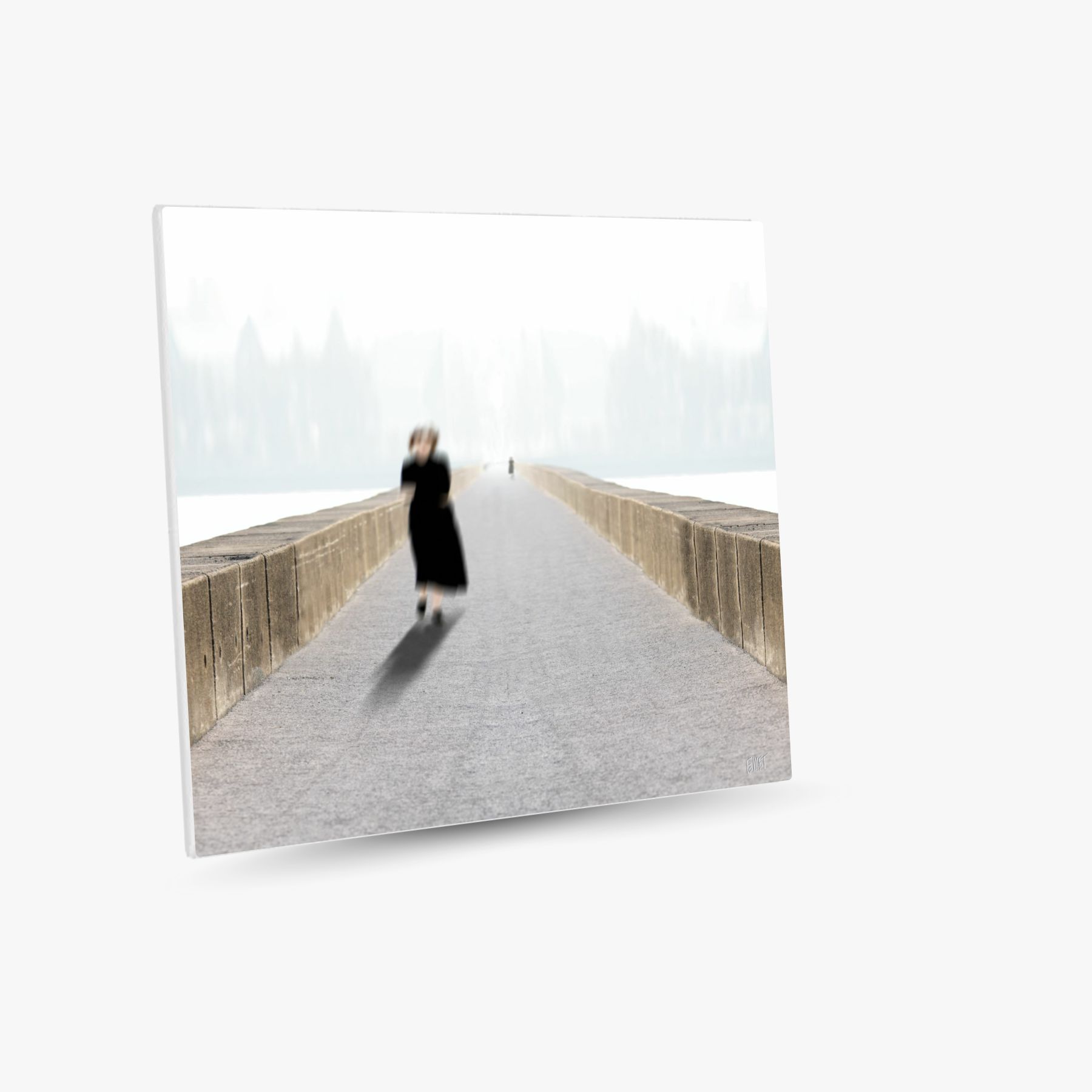 crossing the bridge ~ toile (80 x 80 cm) – Image 2