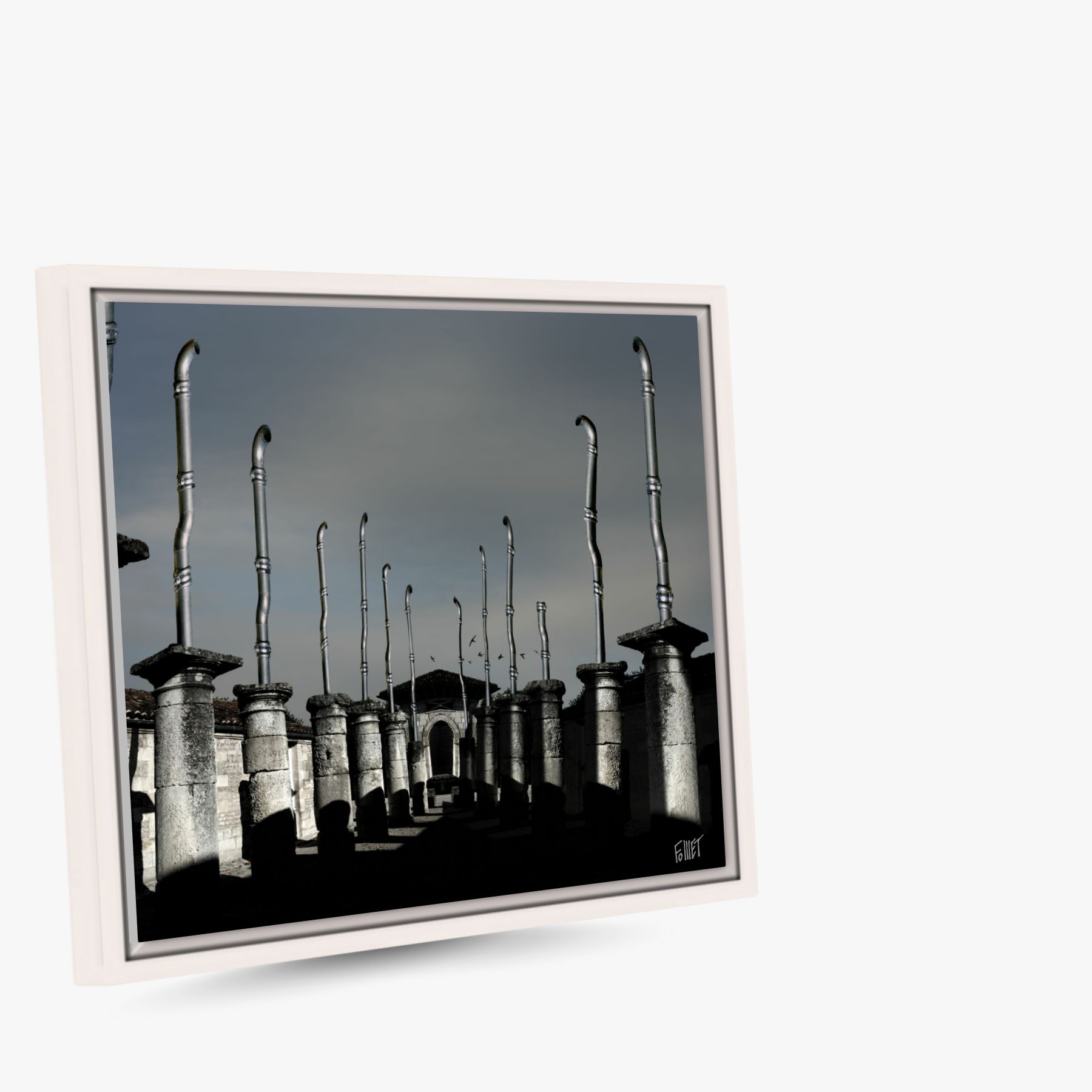 orgues gallo-romaines ~ toile encadrée (40 x 40 cm) – Image 2