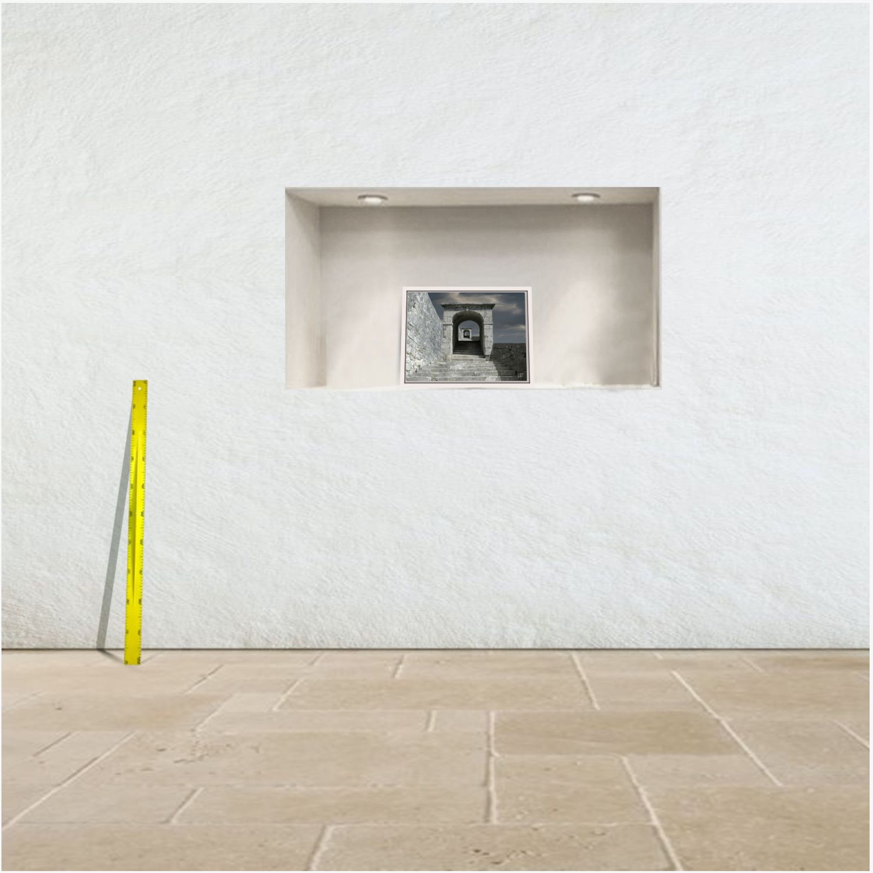 la grande muraille de Pons ~ toile encadrée (40 x 30 cm) – Image 3