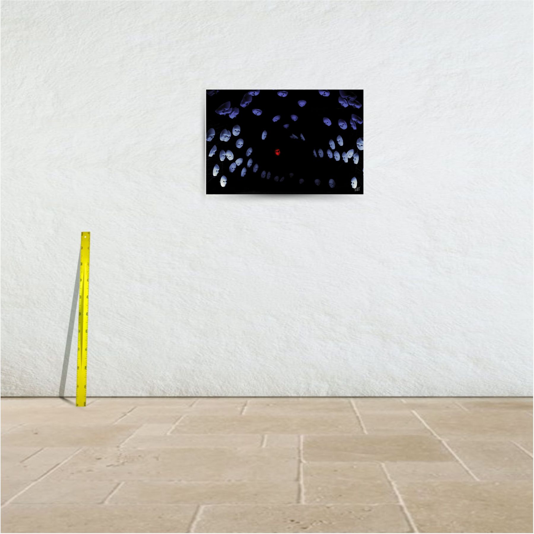 the red mask ~ toile (90 x 60 cm) – Image 3