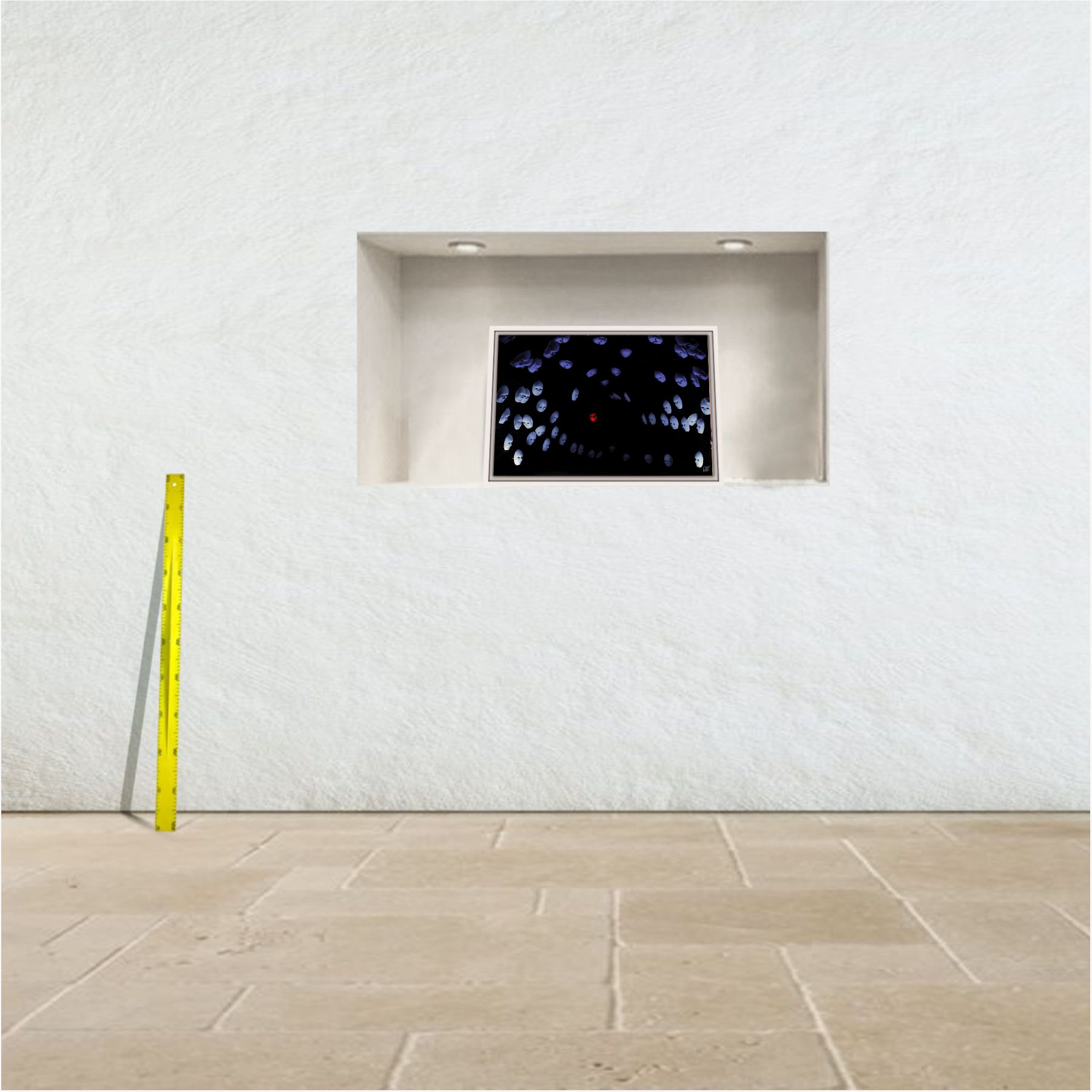 the red mask ~ toile encadrée (60 x 40 cm) – Image 3